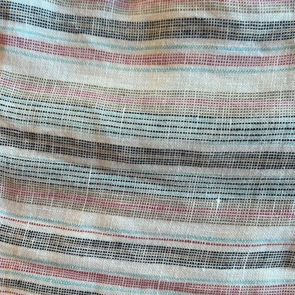 Athleta linen white striped beach shorts size 4 Almost new - Picture 2 of 10